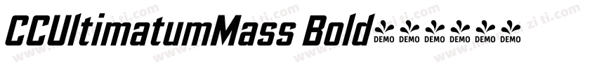 CCUltimatumMass Bold字体转换